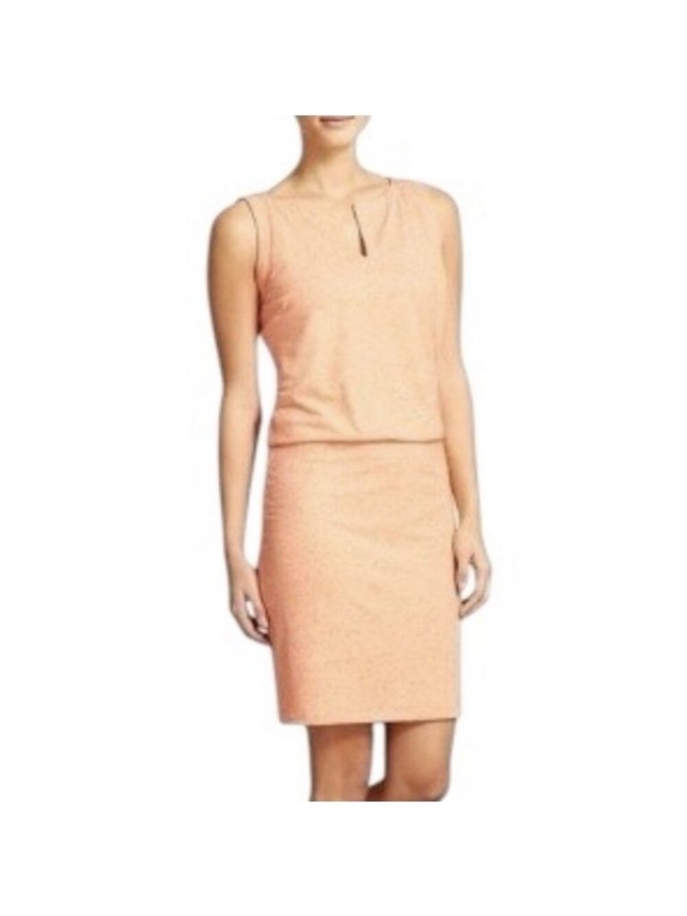 Athleta Orange Tiger Lily Vida Linen Ruche Waist Beachy Travel Sporty Dress XXS